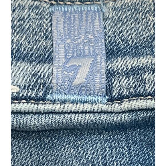 M164 7 FOR ALL MANKIND Women's High Waist Ankle Skinny Jeans Floral Size 26 - Picture 8 of 16